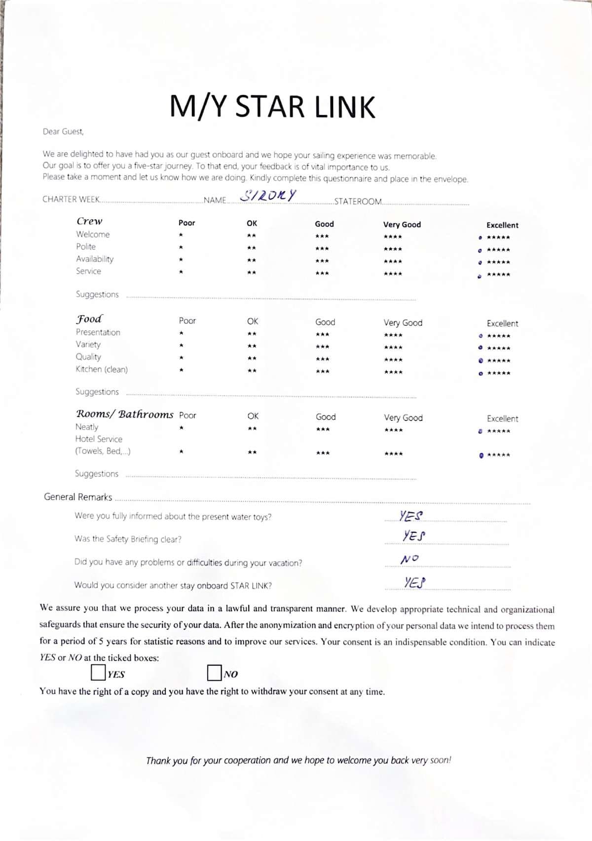 STAR LINK guest review