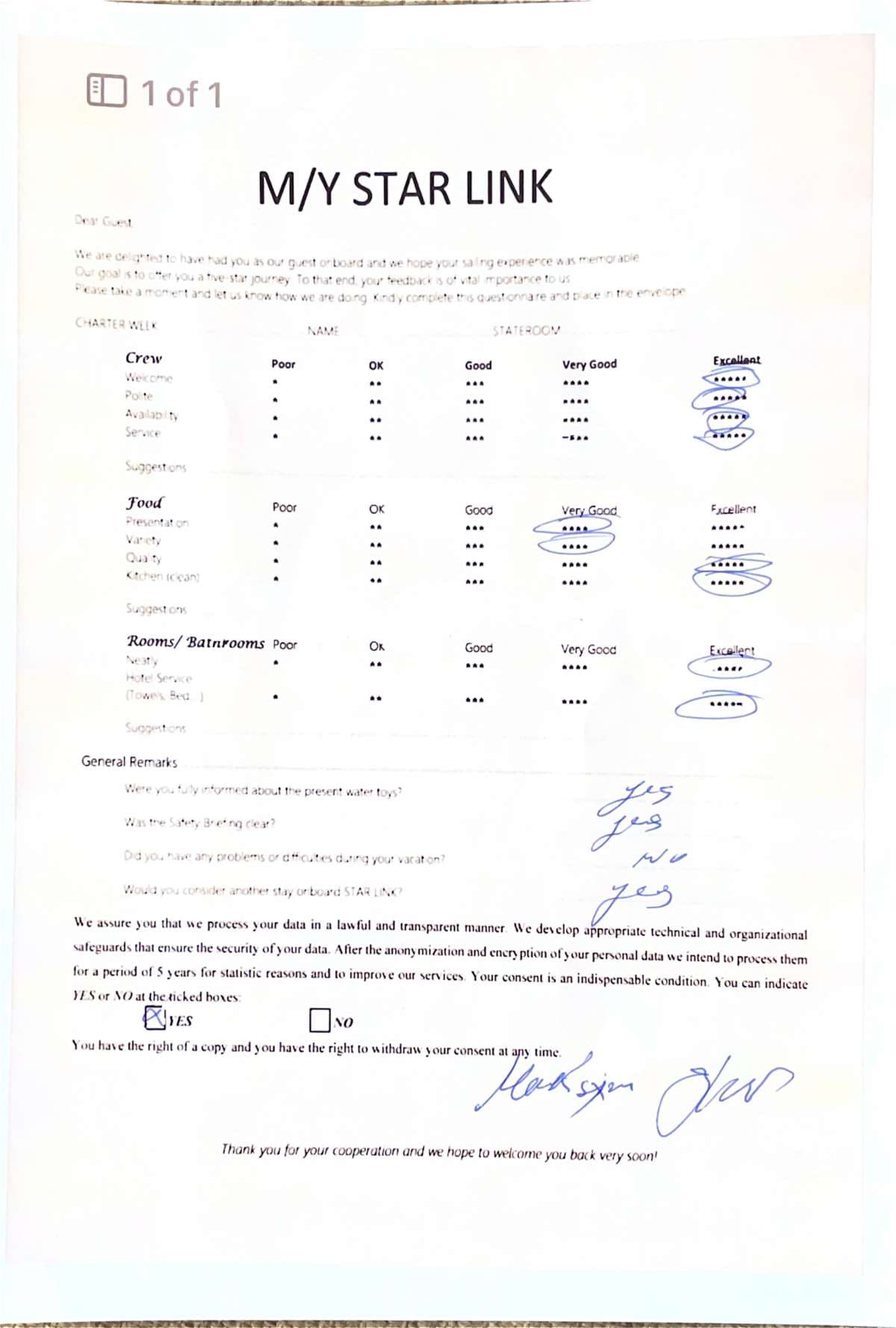 STAR LINK guest review