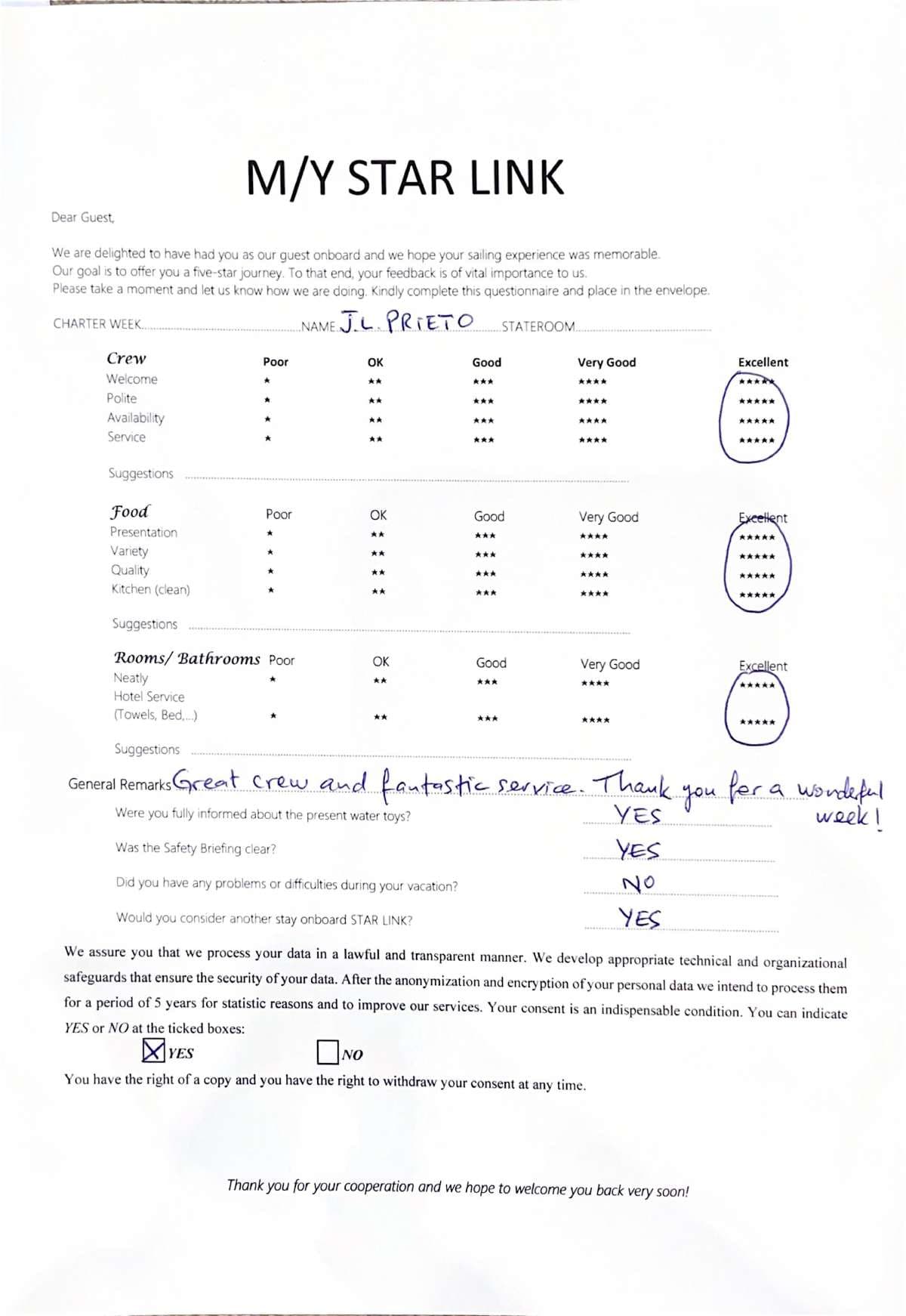 STAR LINK guest review