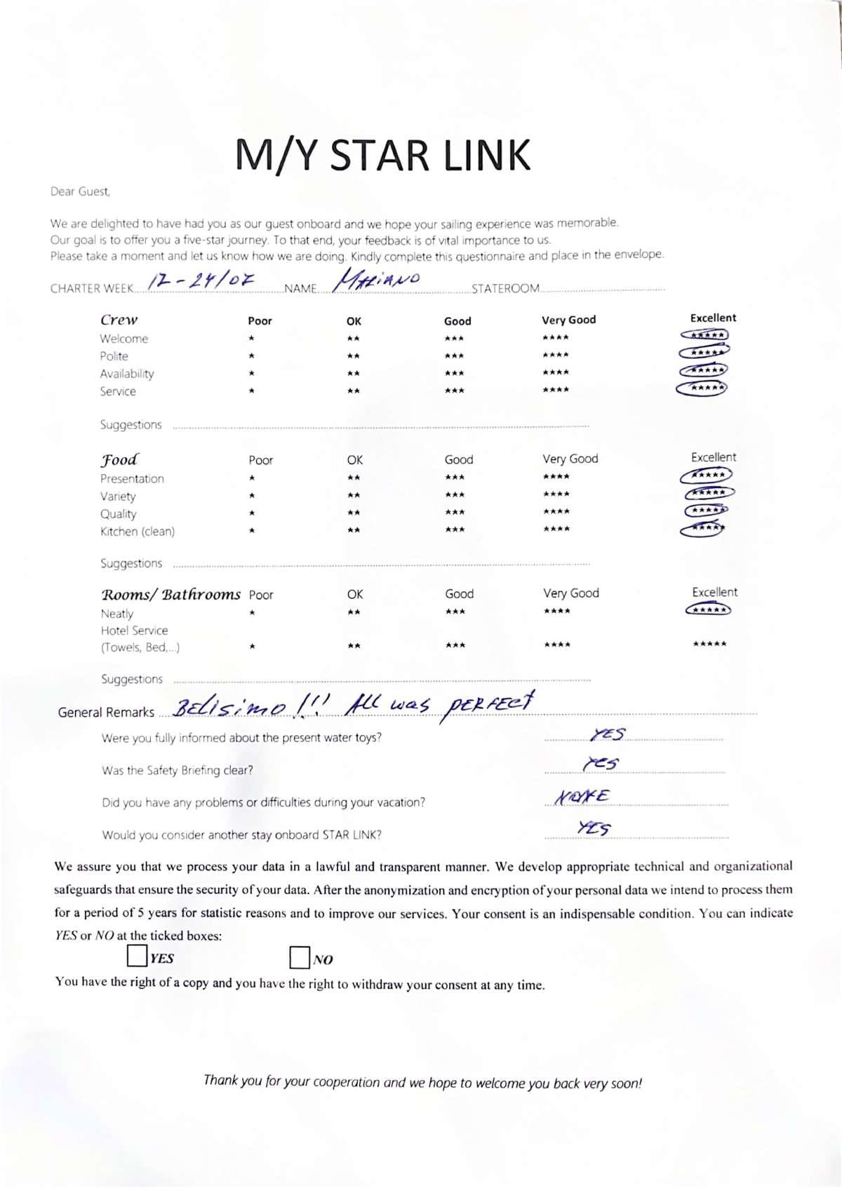 STAR LINK guest review