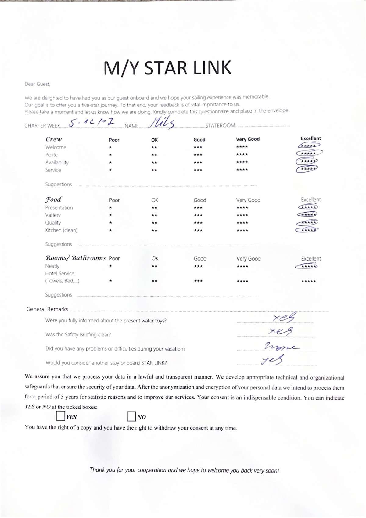 STAR LINK guest review