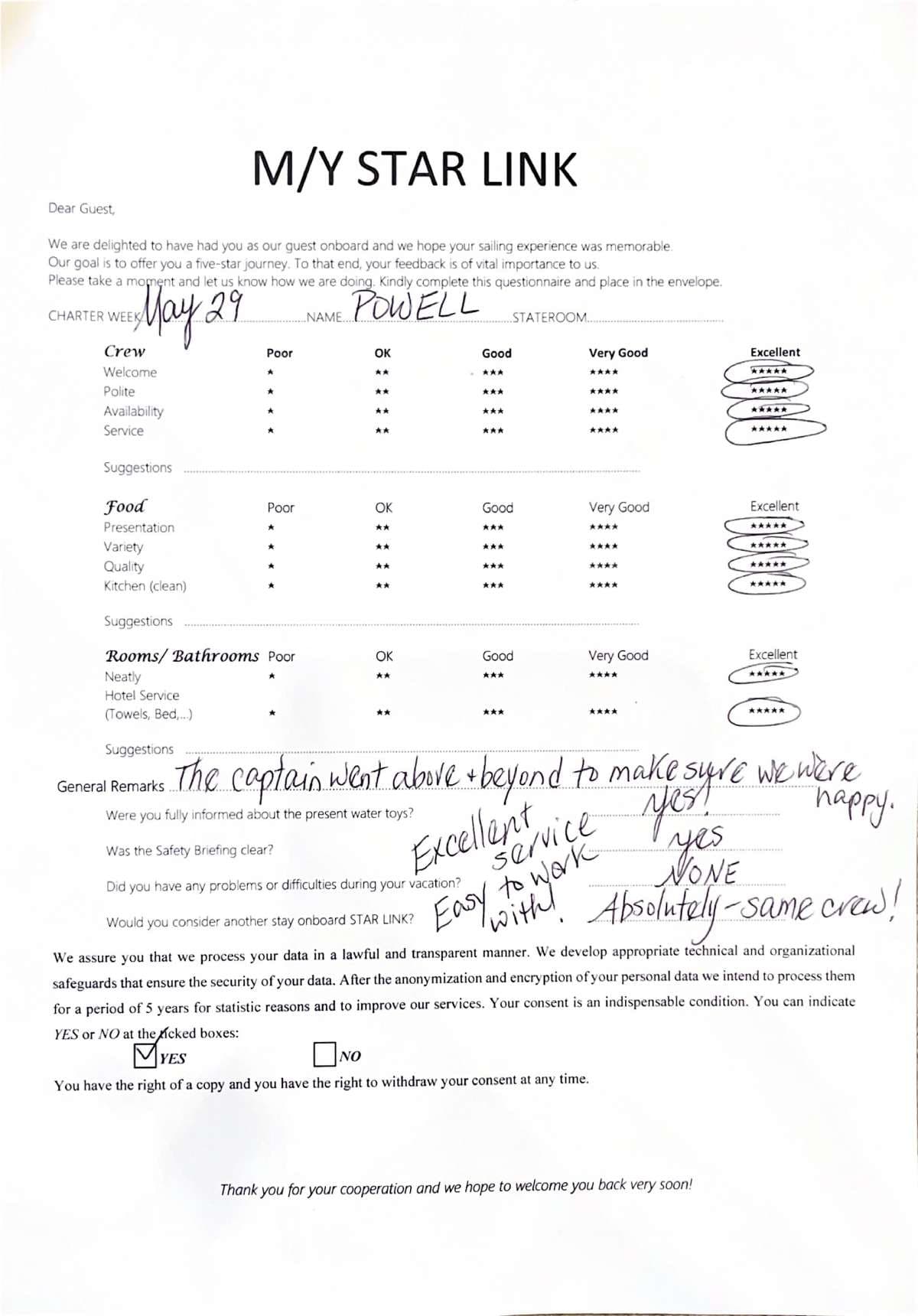 STAR LINK guest review