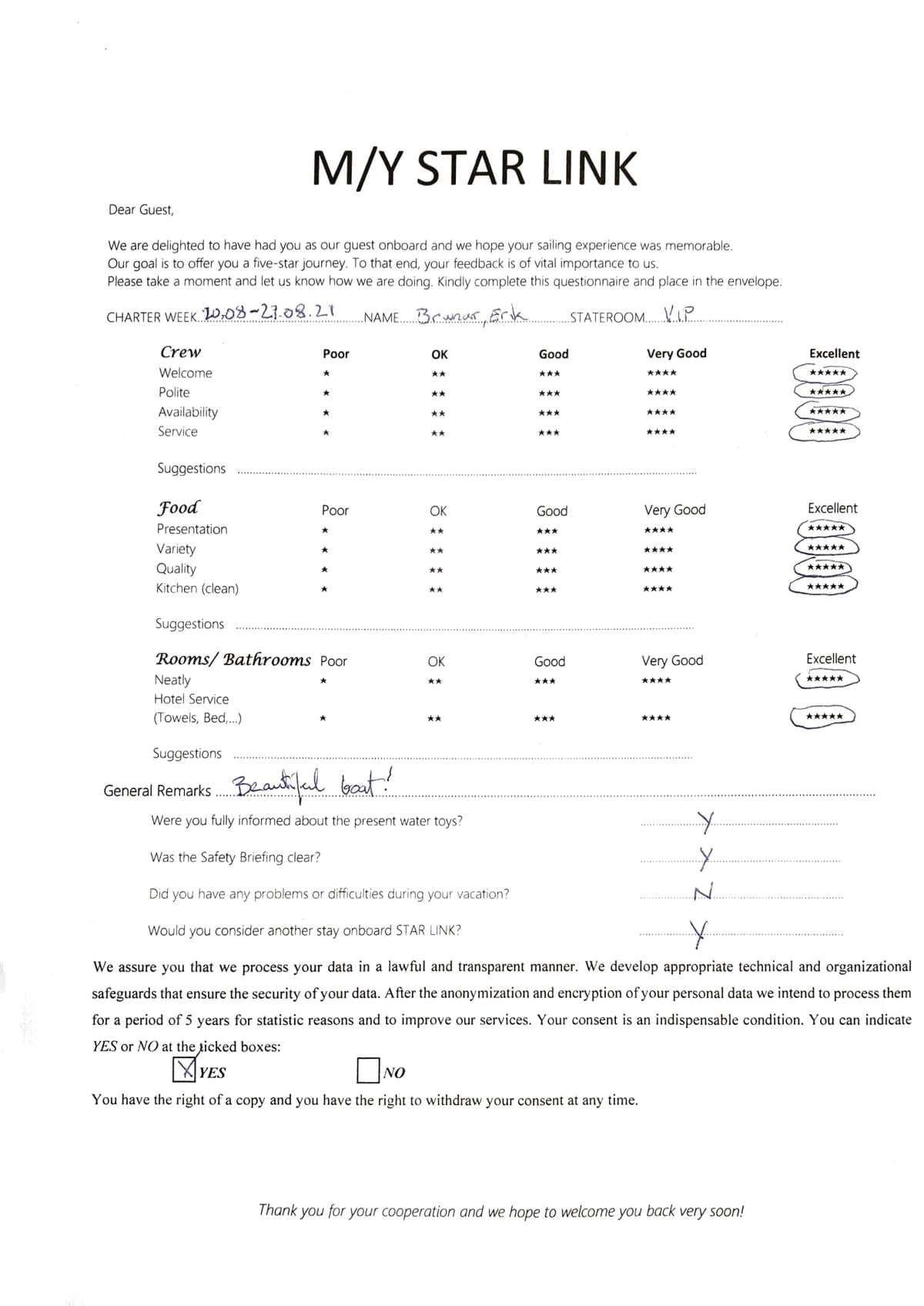 STAR LINK guest review