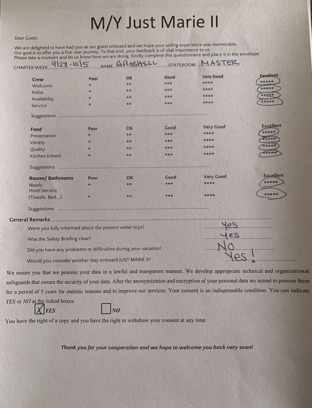 JUST MARIE 2 guest review