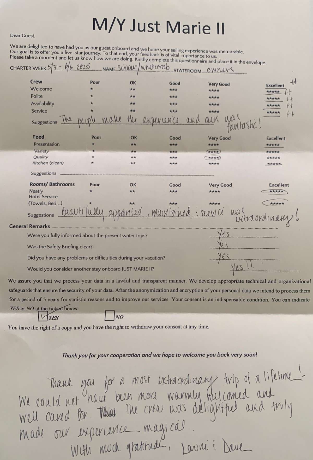JUST MARIE 2 guest review