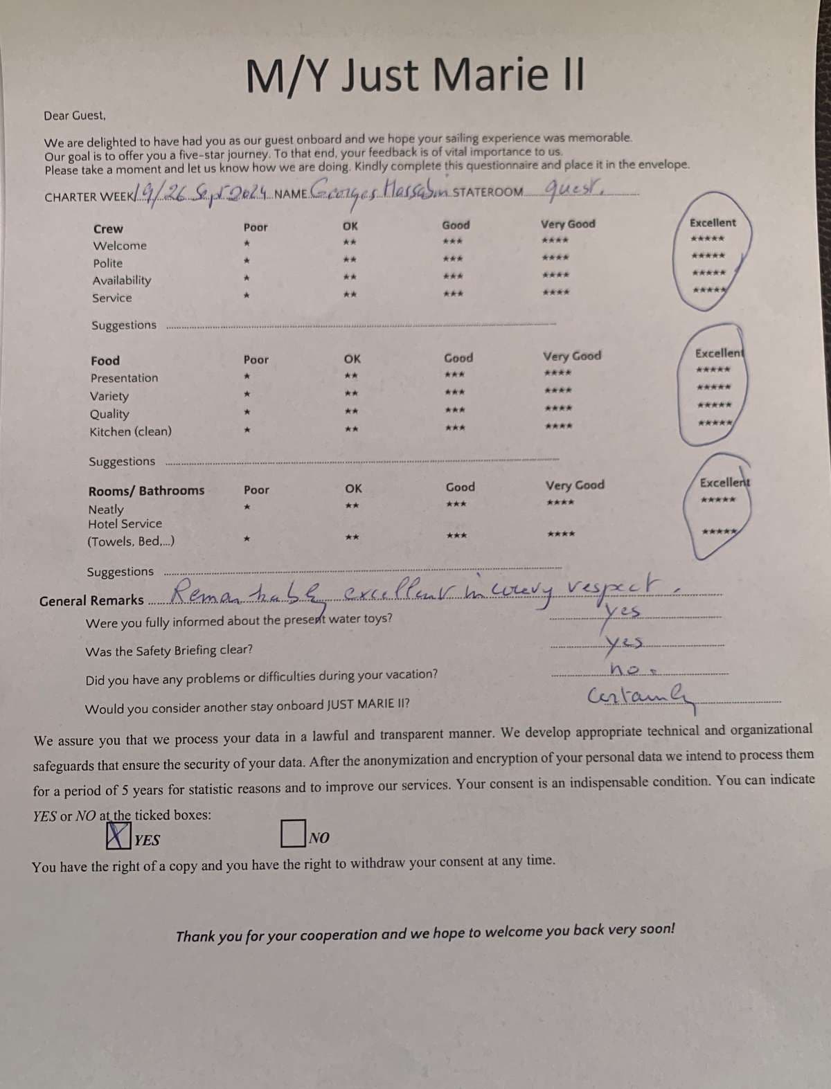 JUST MARIE 2 guest review