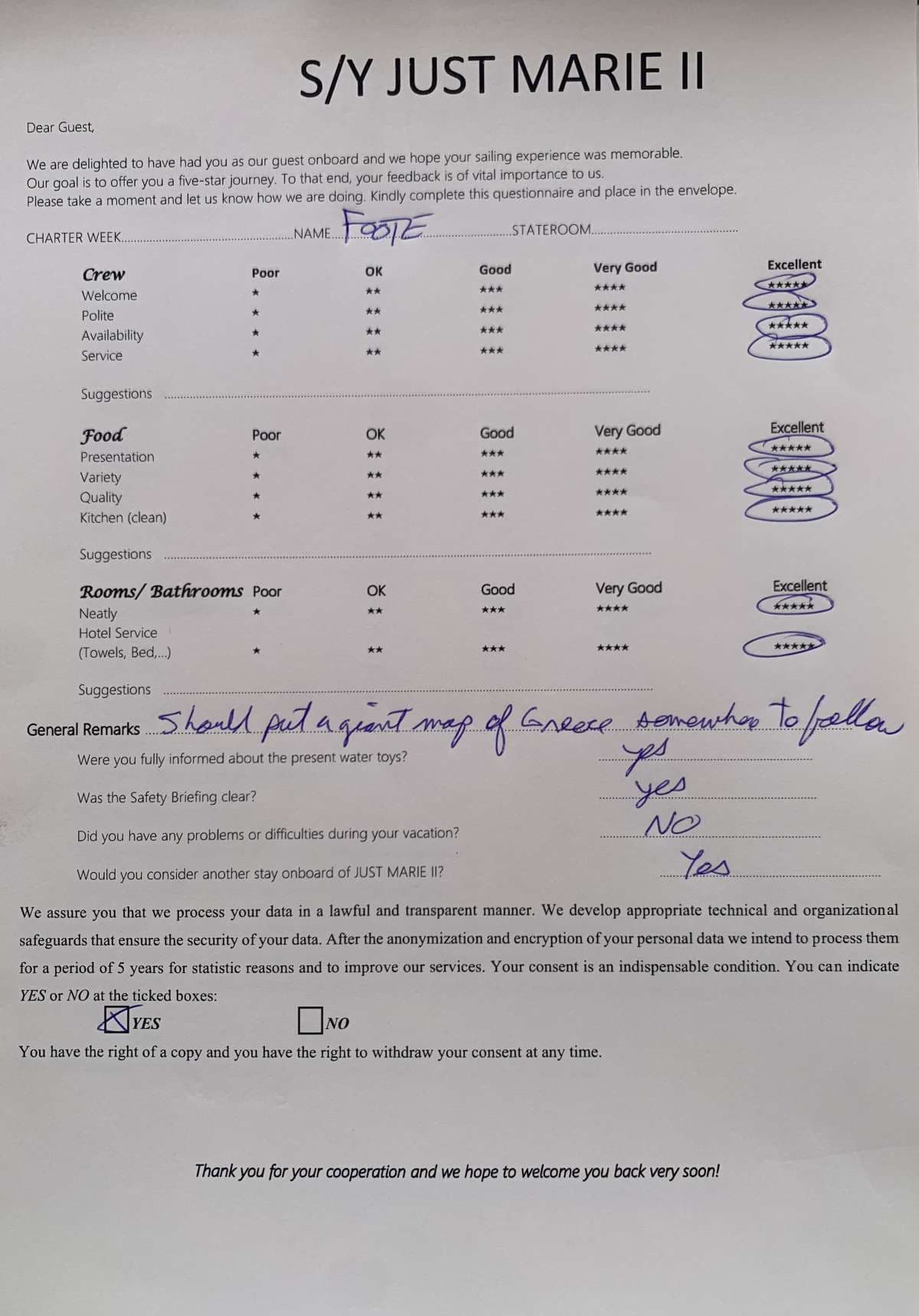 JUST MARIE 2 guest review