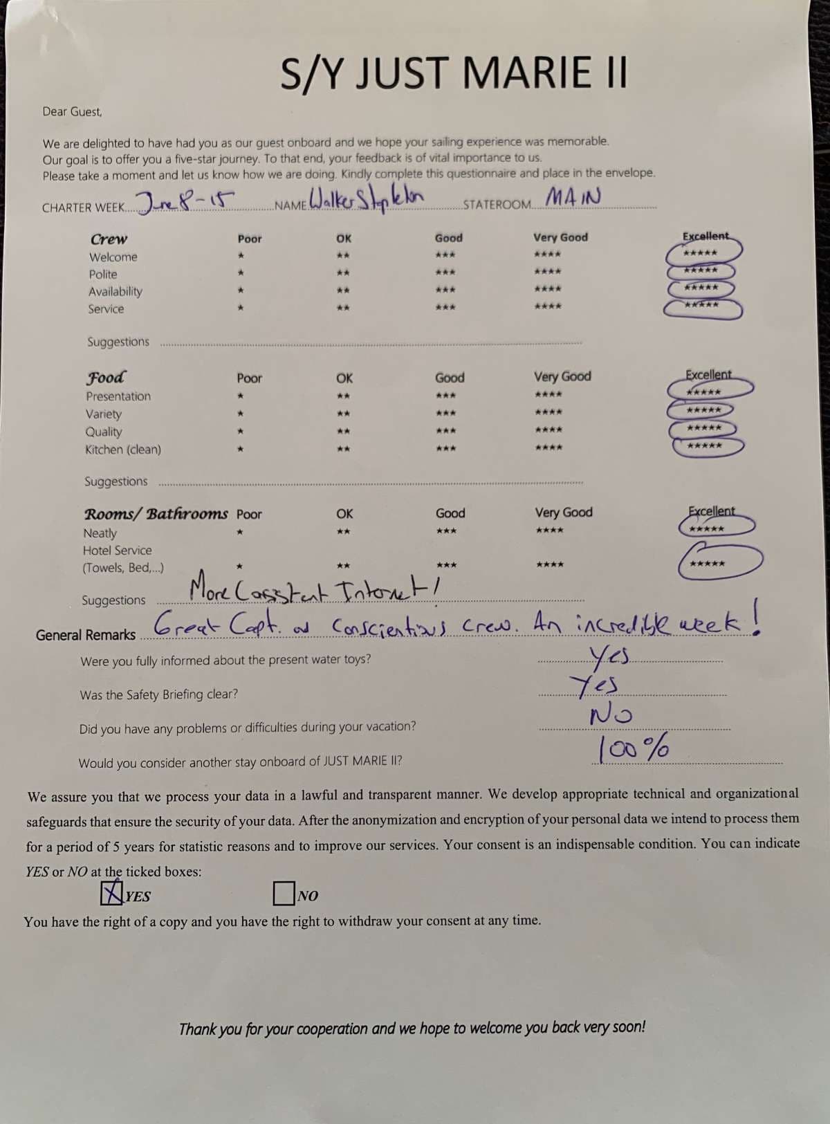JUST MARIE 2 guest review