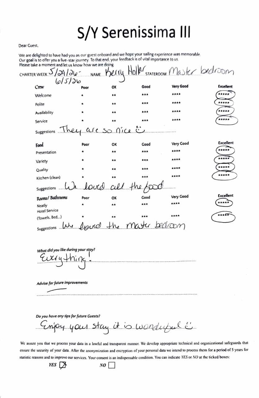 SERENISSIMA III guest review
