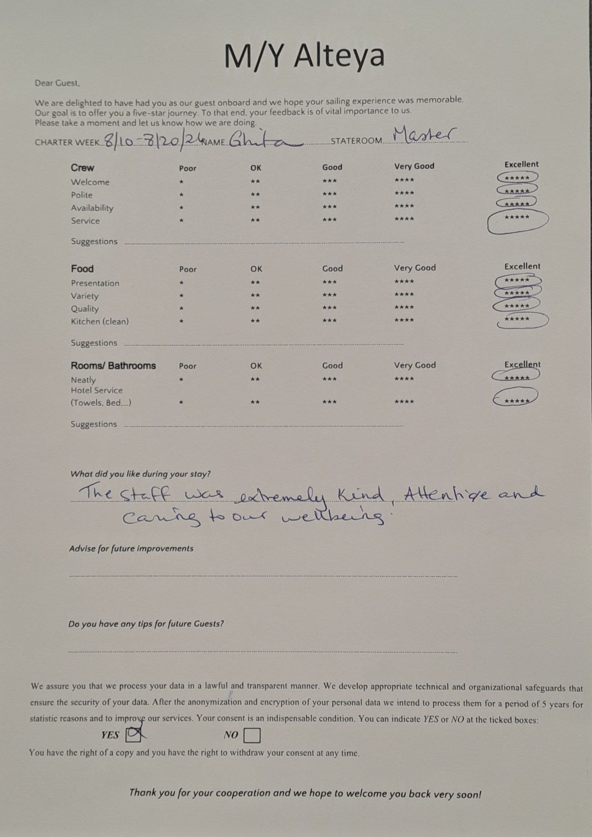 ALTEYA guest review
