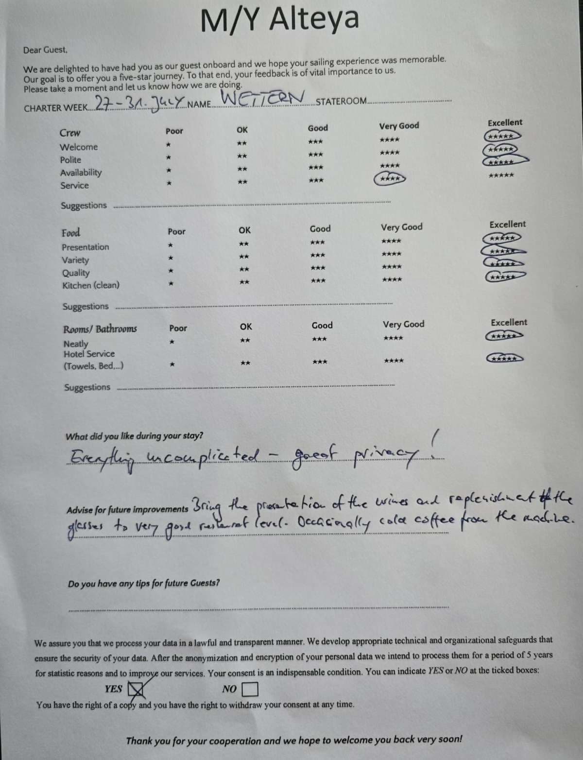 ALTEYA guest review