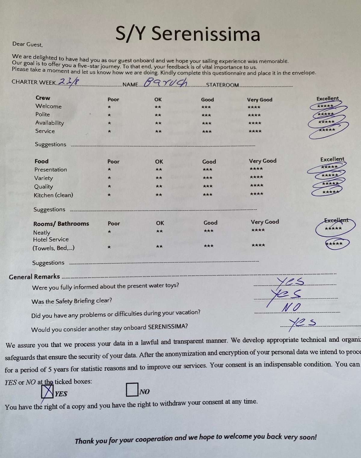 SERENISSIMA guest review