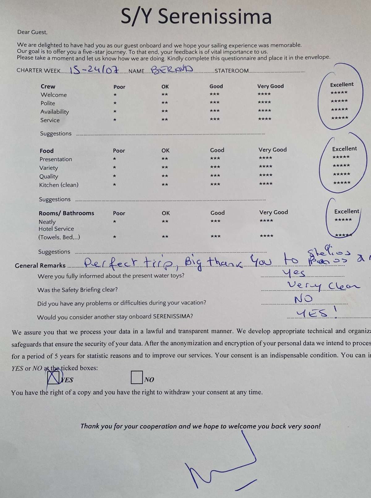 SERENISSIMA guest review