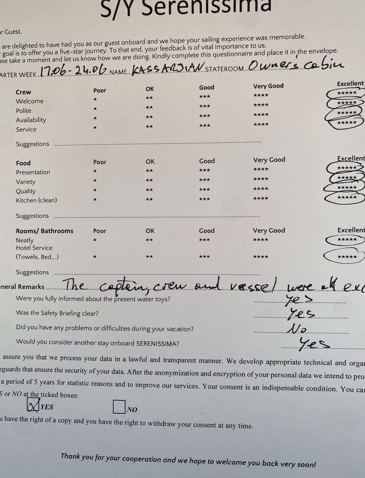 SERENISSIMA guest review