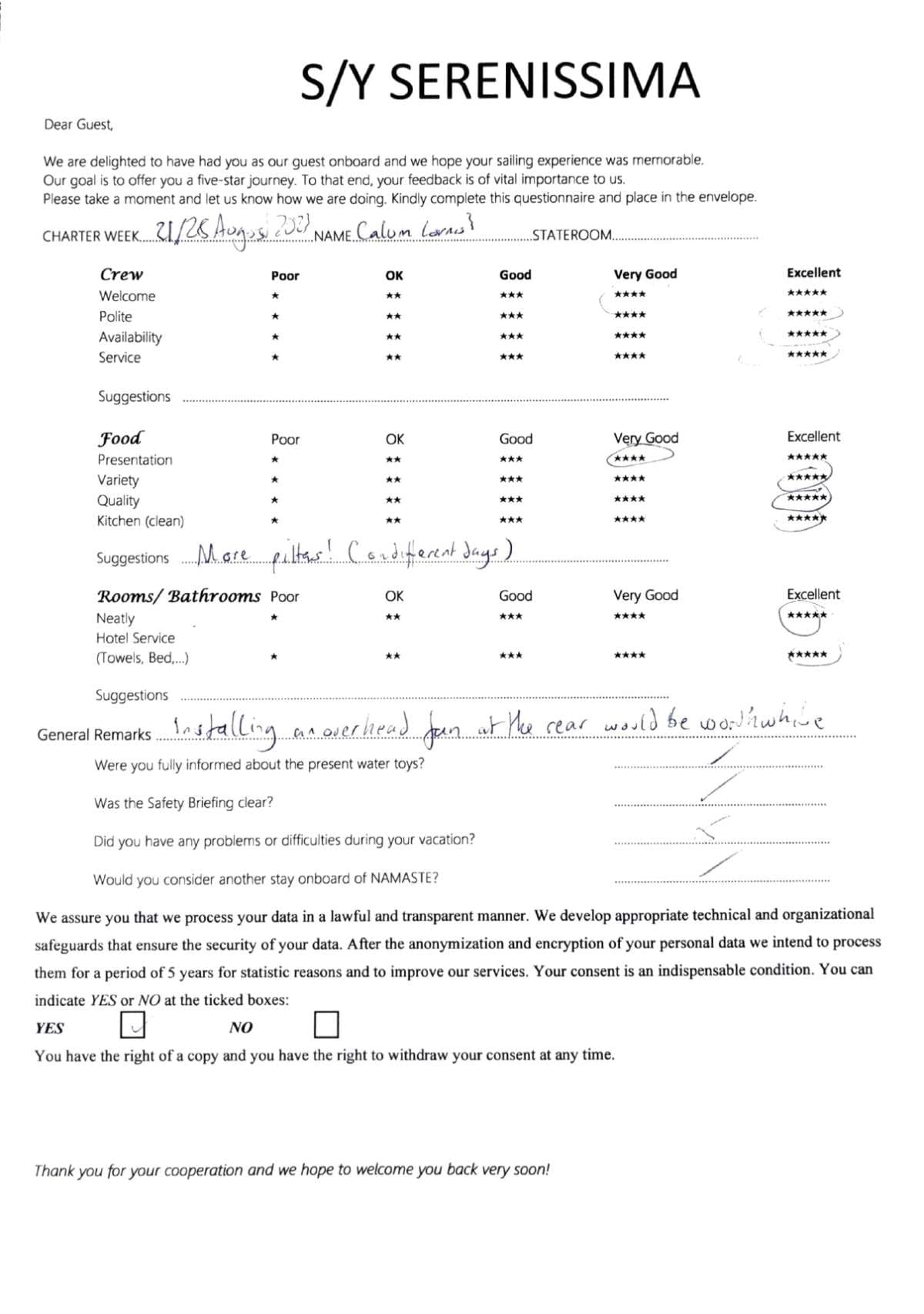 SERENISSIMA guest review