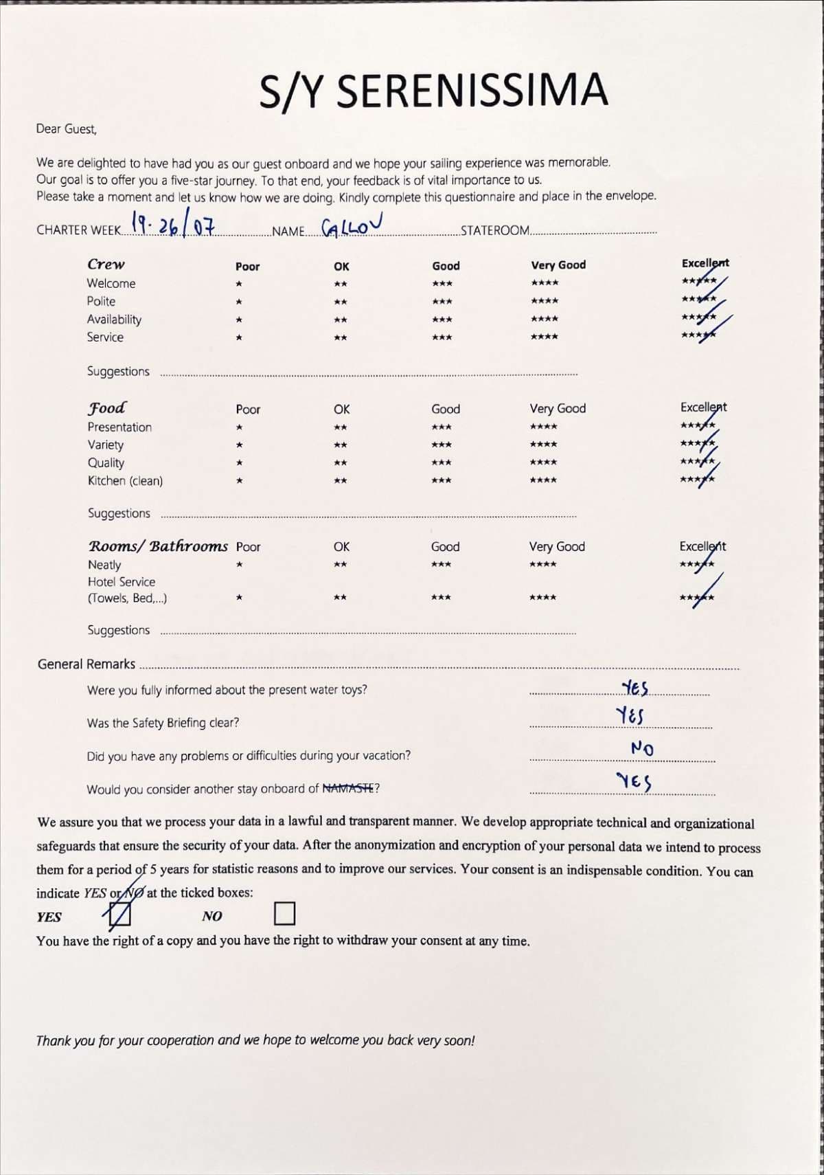 SERENISSIMA guest review