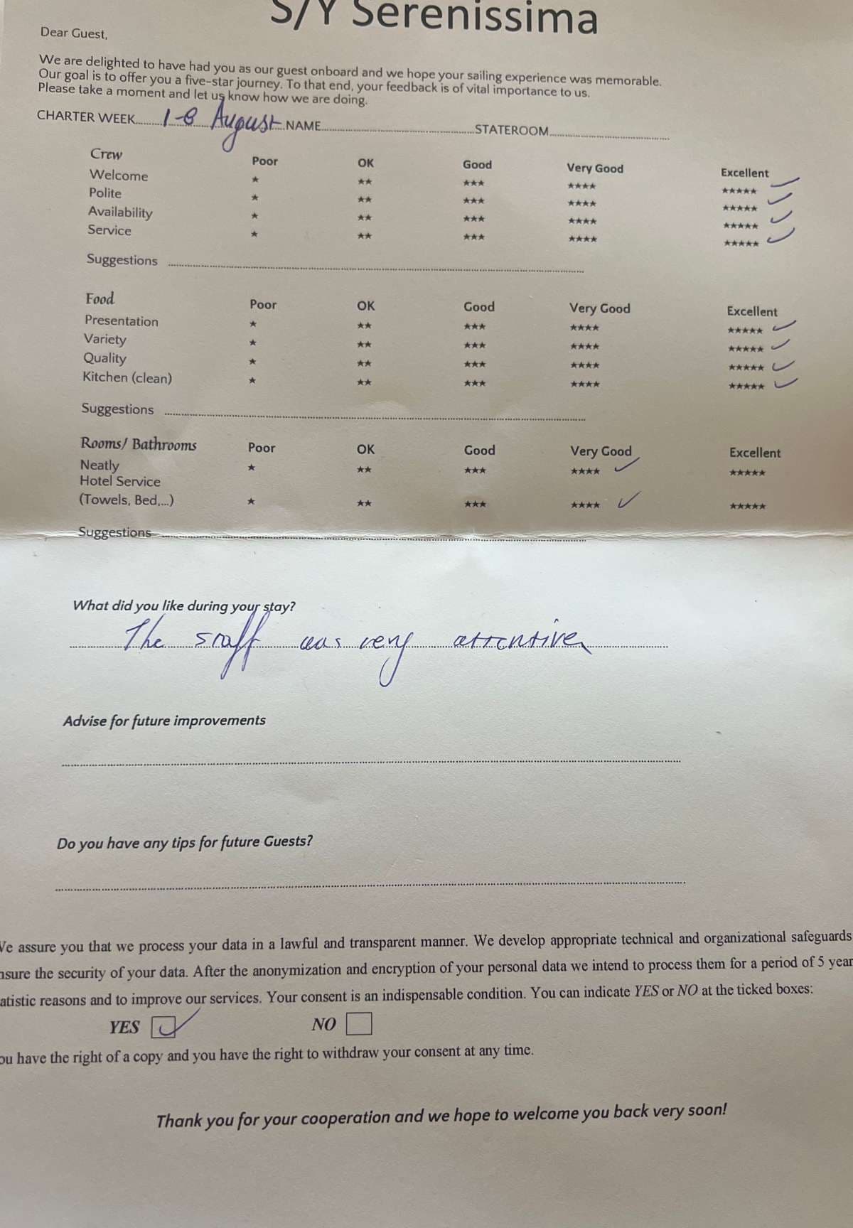 SERENISSIMA guest review