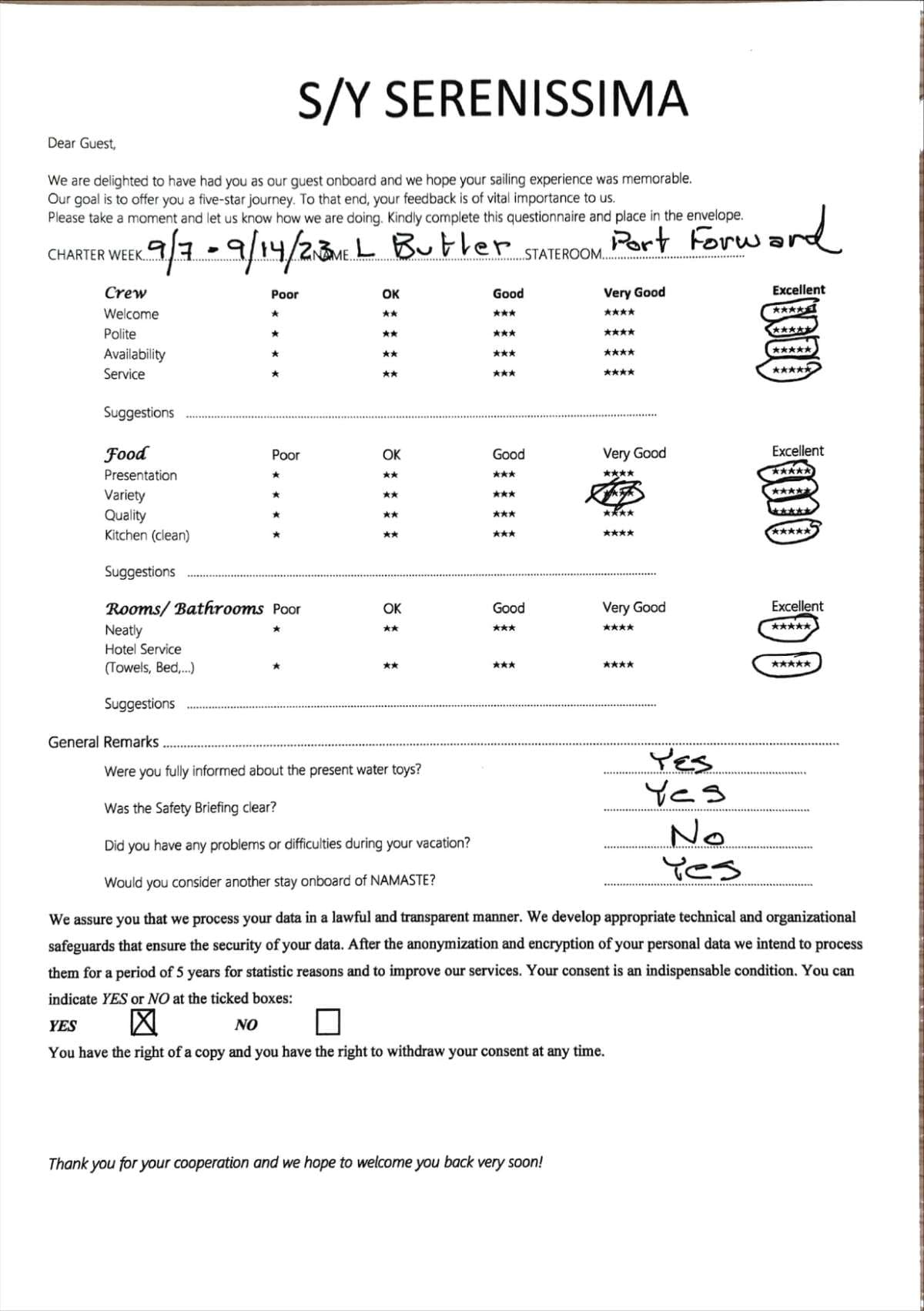 SERENISSIMA guest review