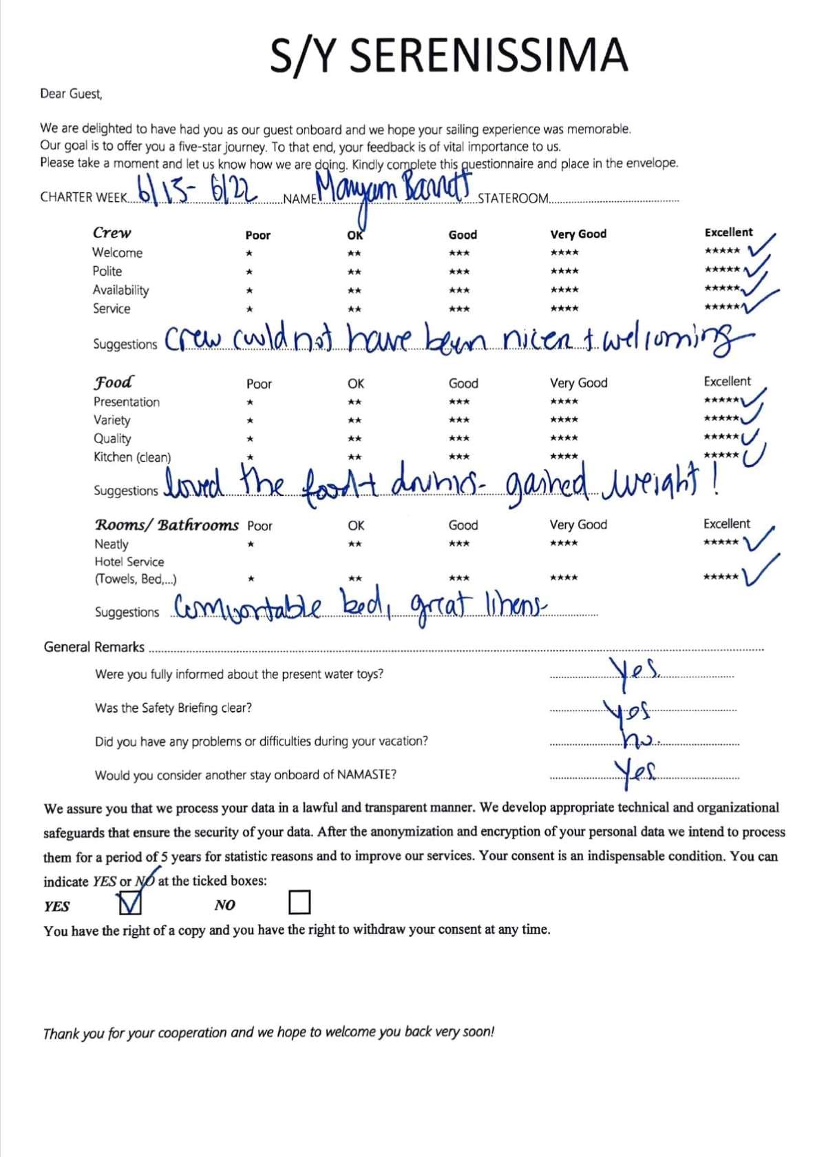 SERENISSIMA guest review