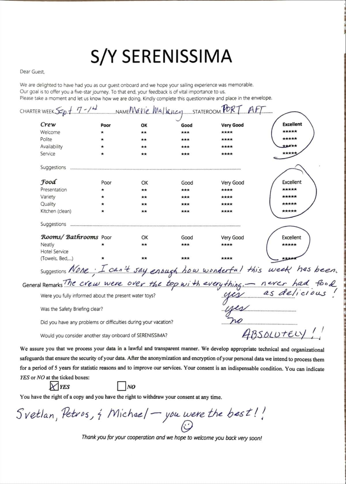 SERENISSIMA guest review