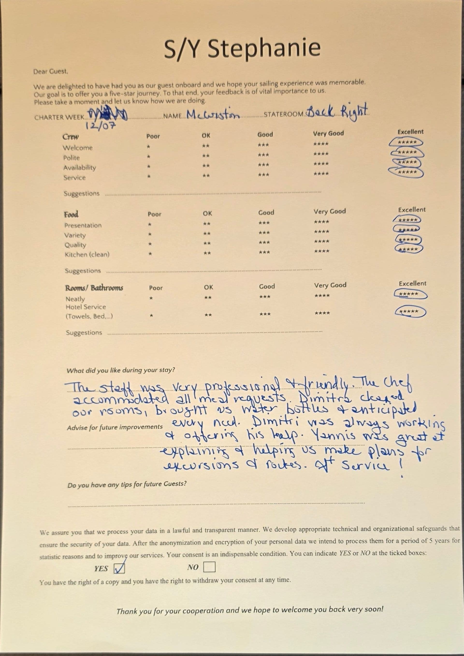 STEPHANIE guest review