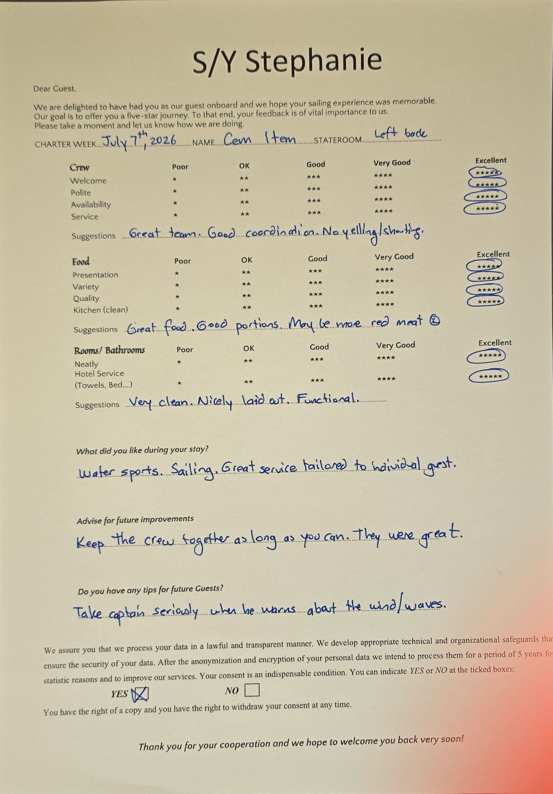STEPHANIE guest review