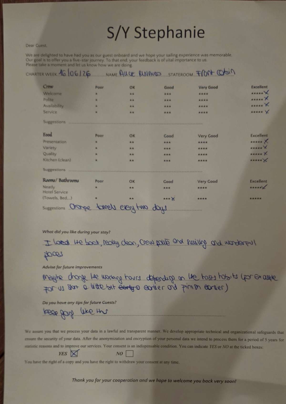 STEPHANIE guest review