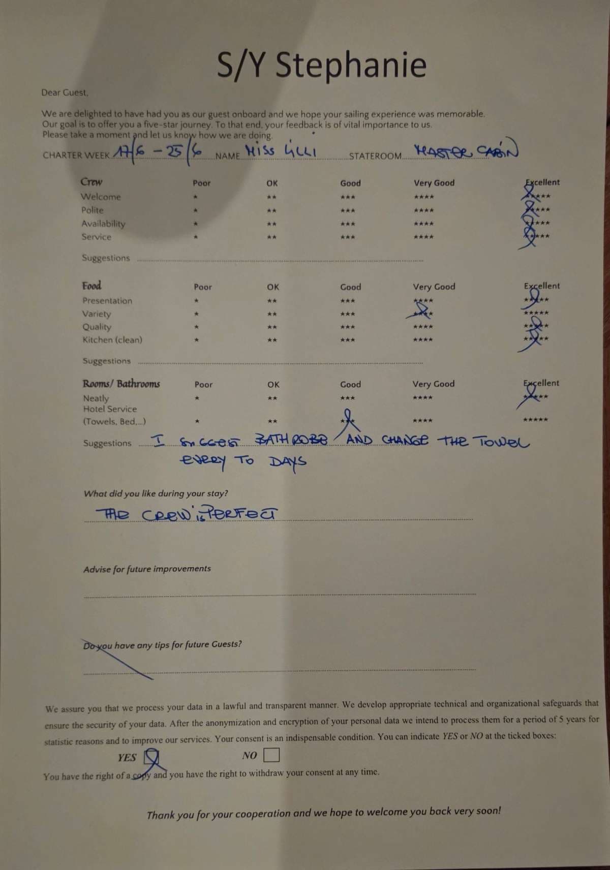 STEPHANIE guest review