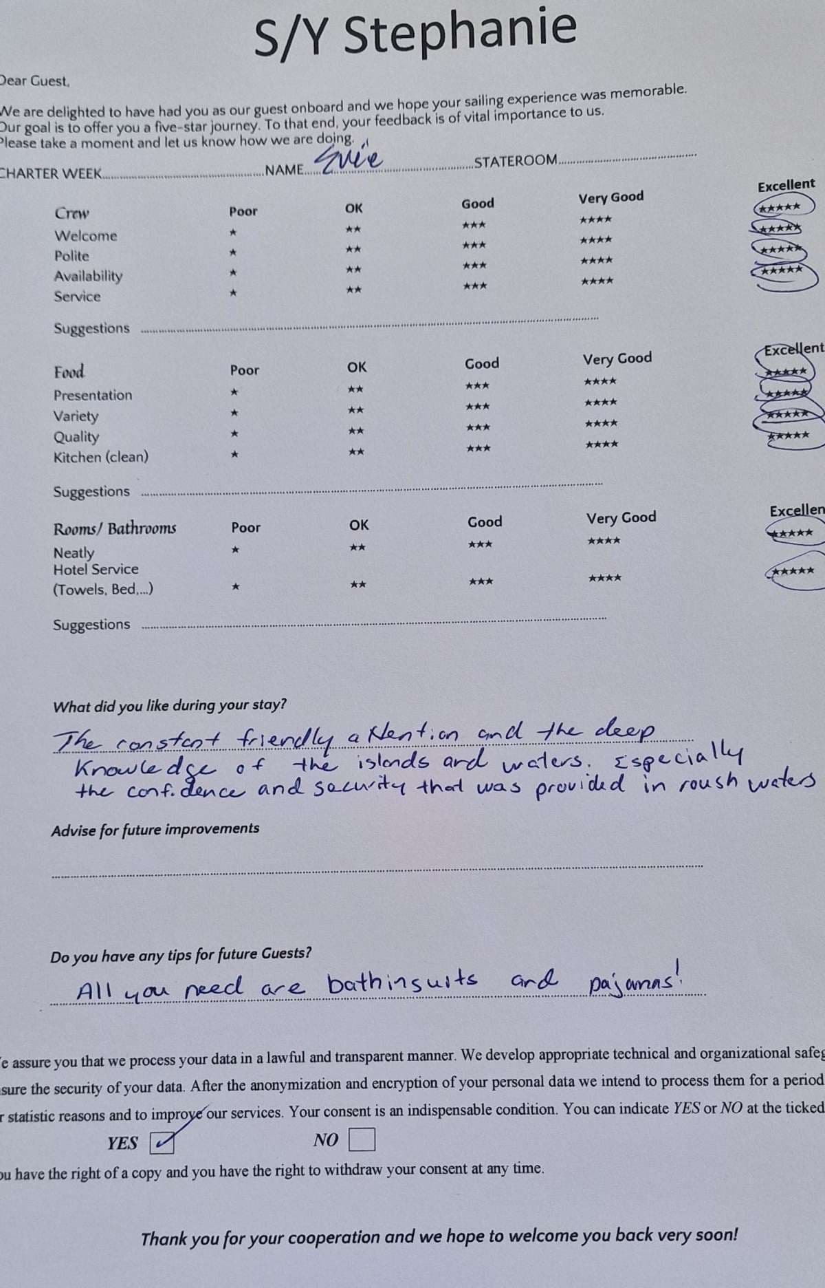 STEPHANIE guest review