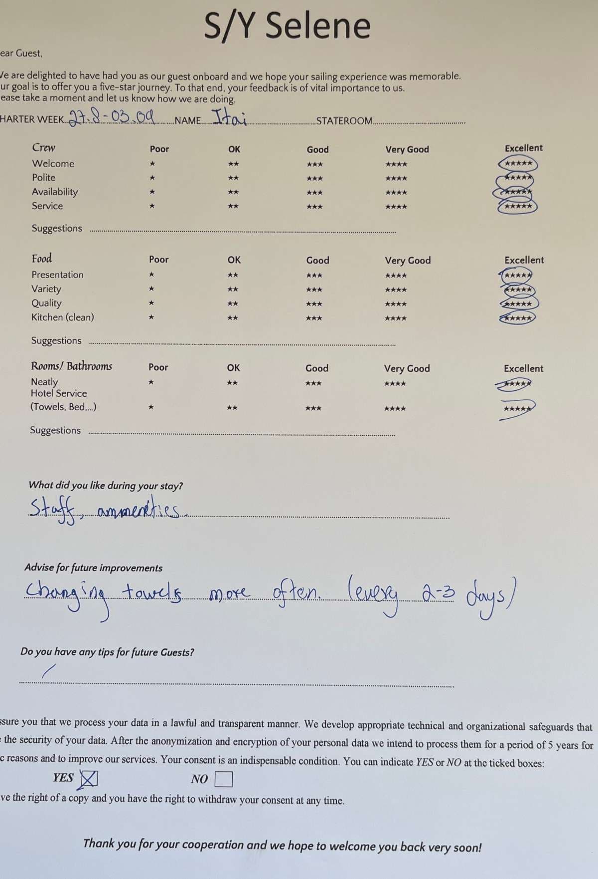 SELENE guest review