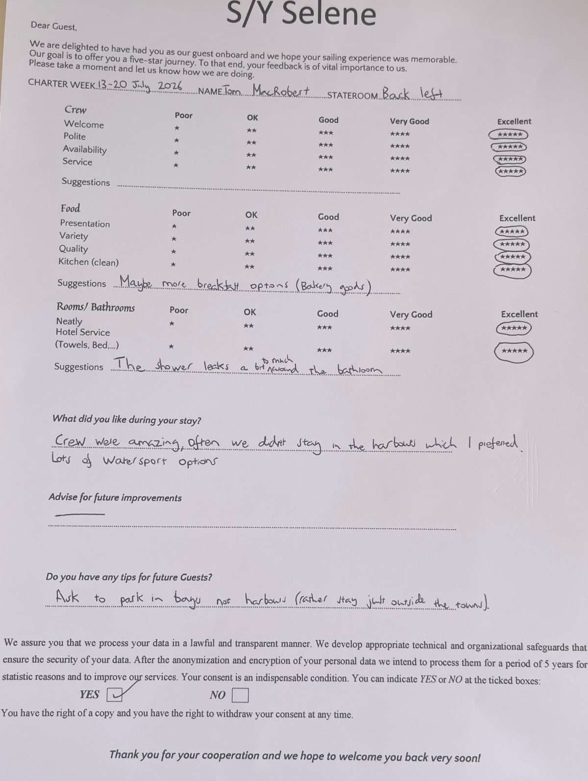 SELENE guest review