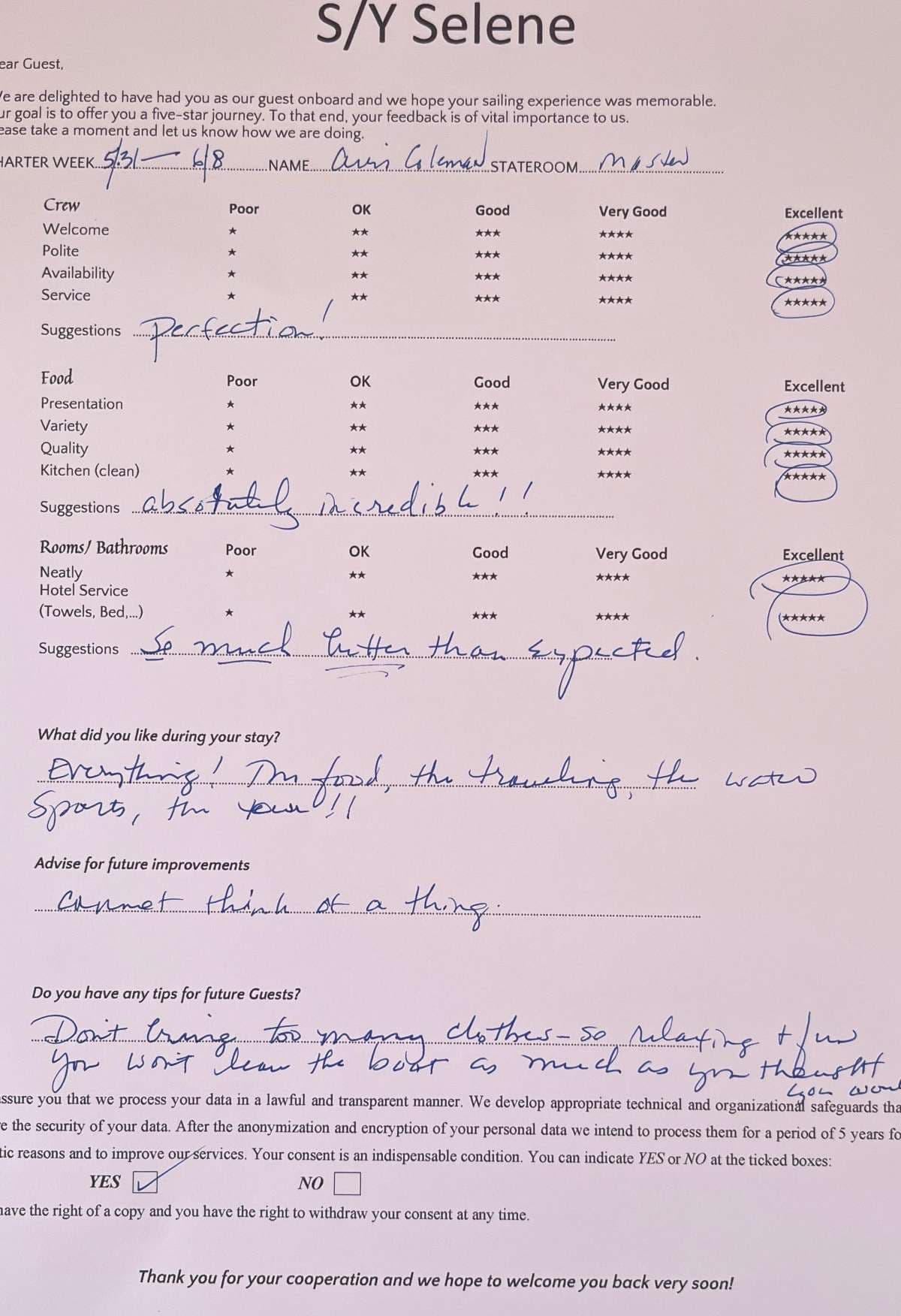 SELENE guest review