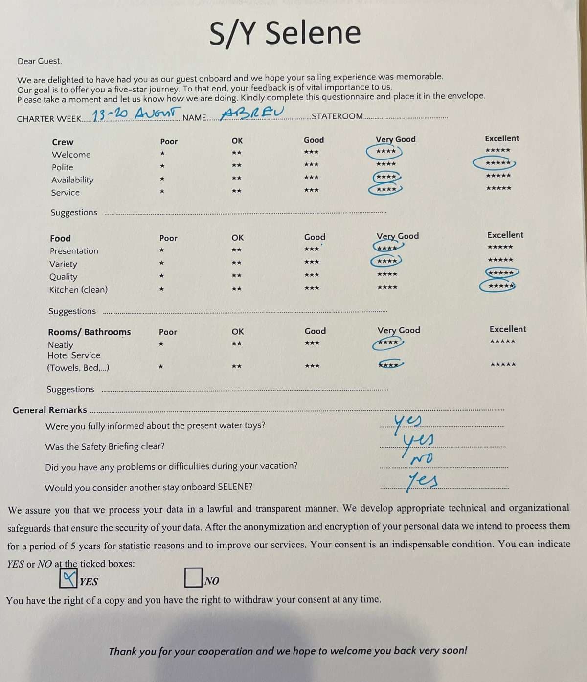 SELENE guest review