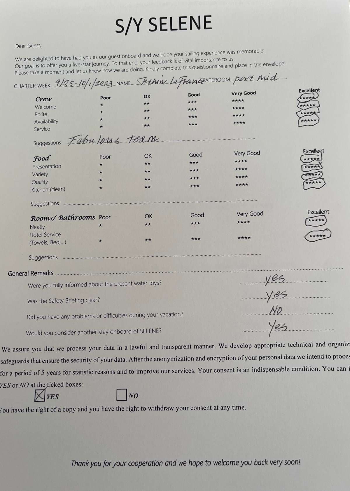 SELENE guest review