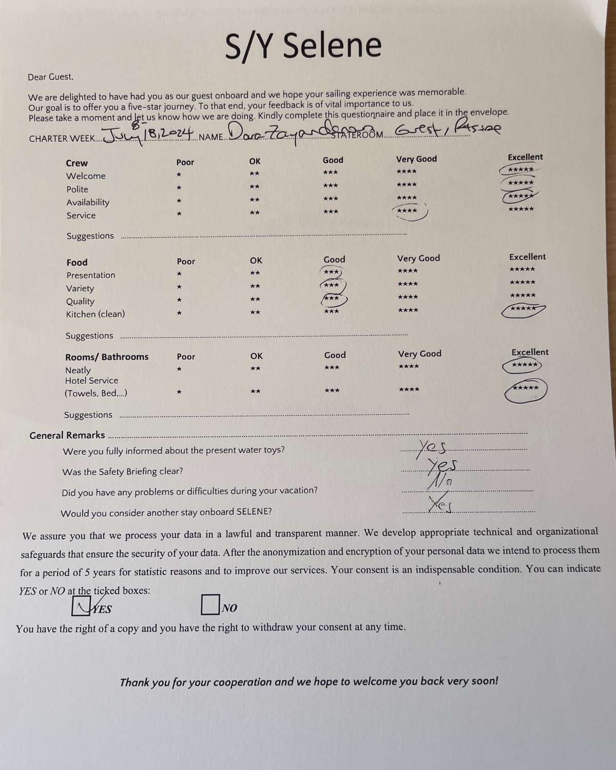 SELENE guest review