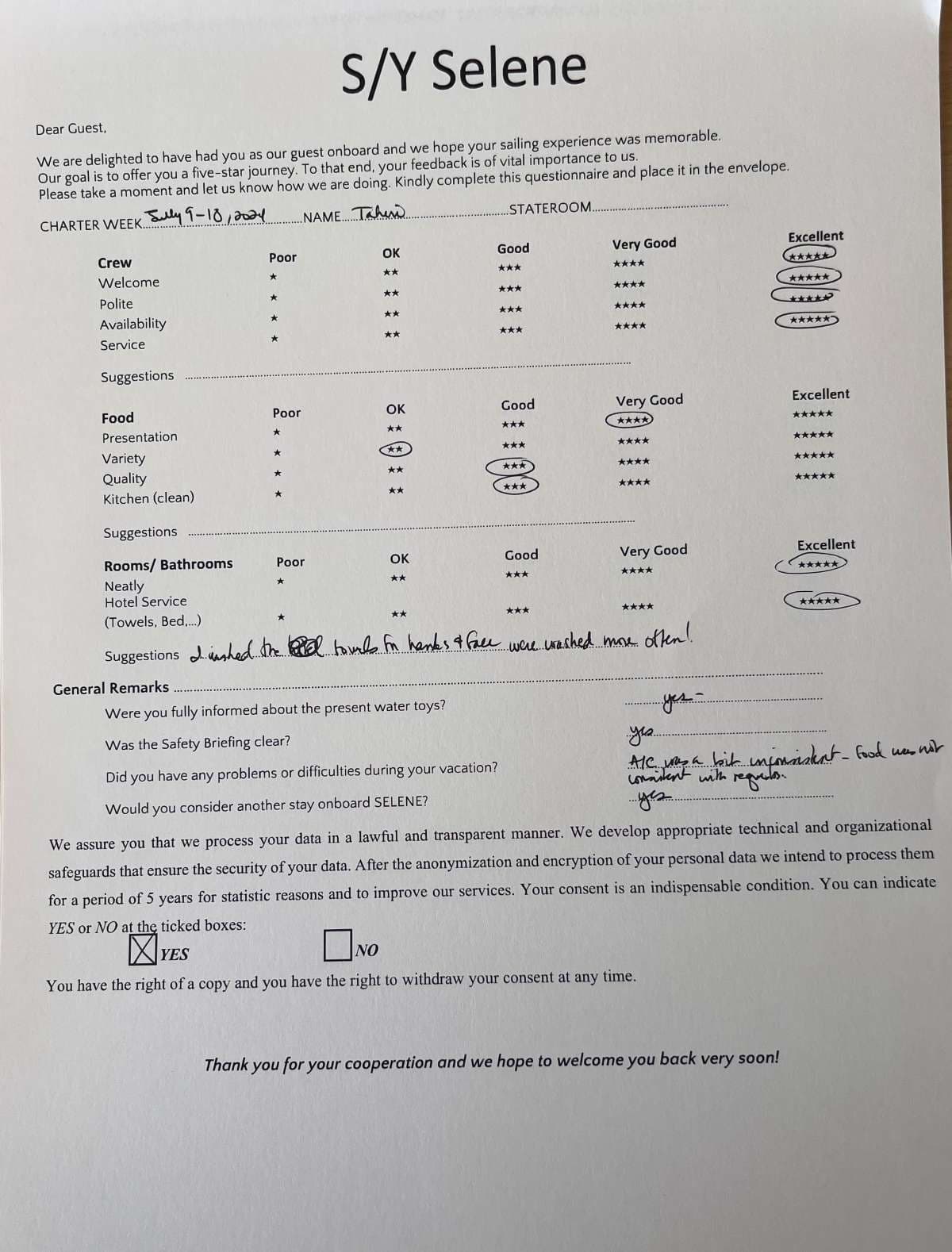 SELENE guest review