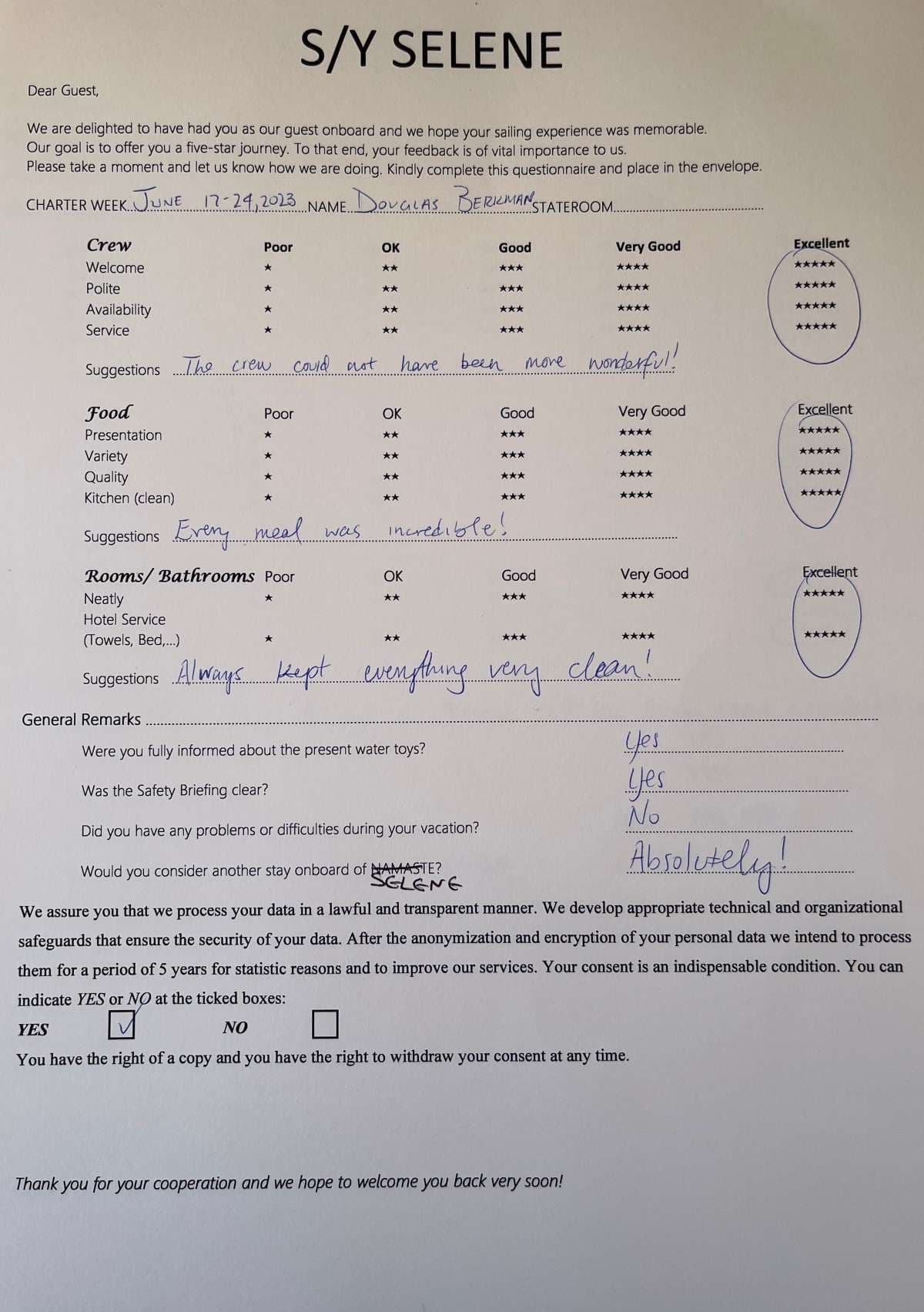 SELENE guest review