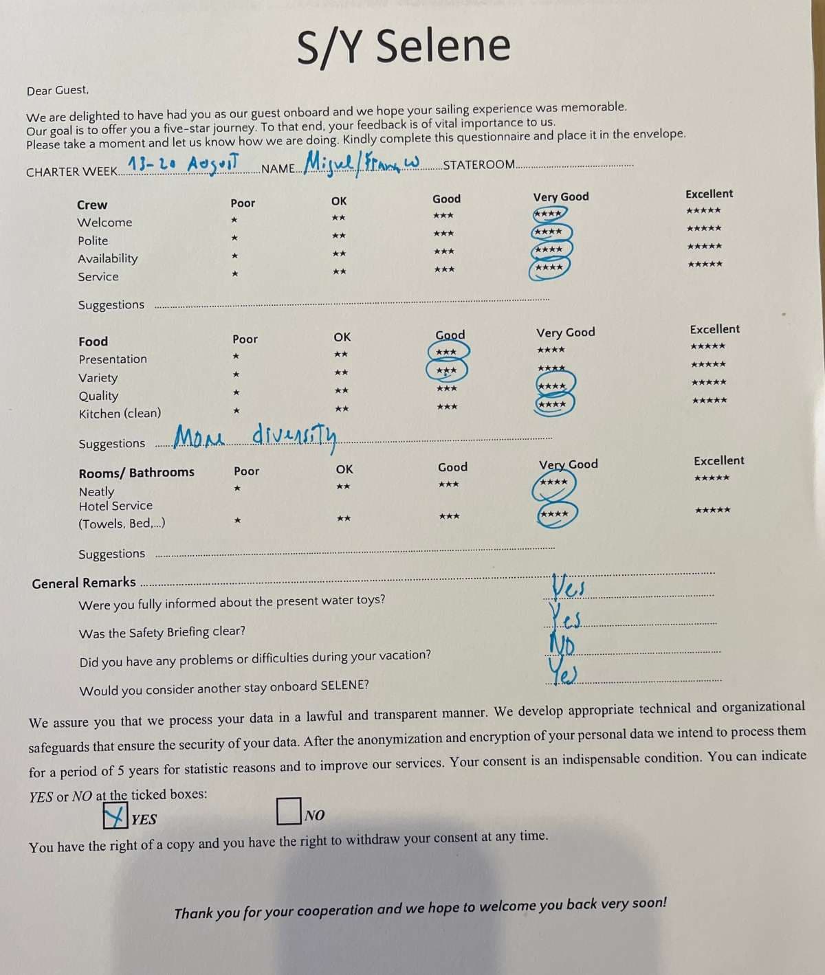 SELENE guest review
