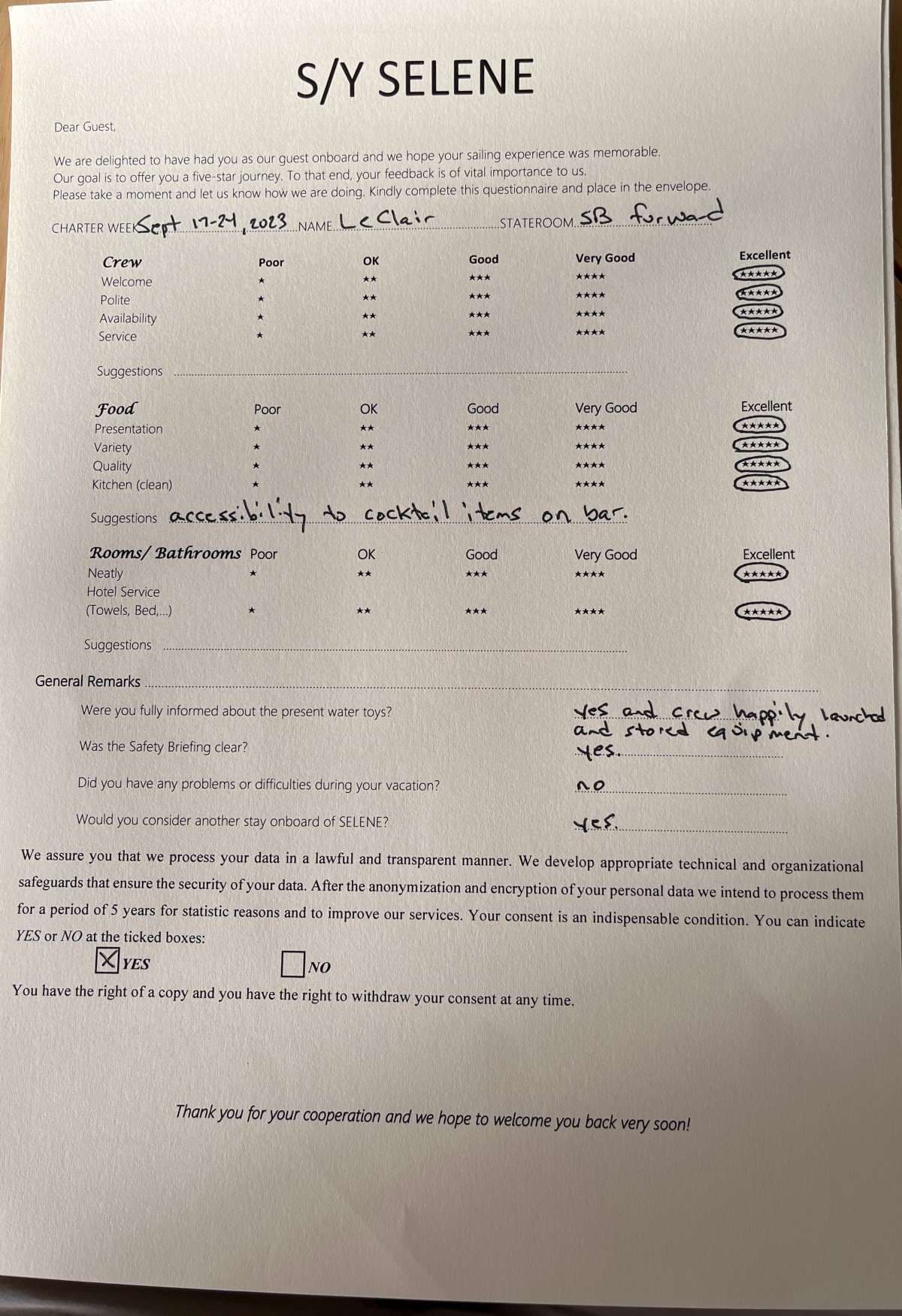 SELENE guest review