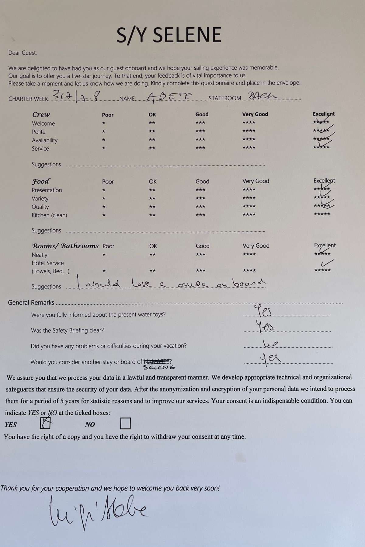 SELENE guest review