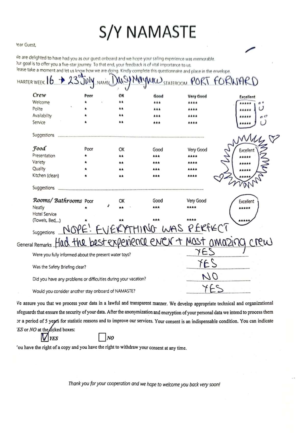 NAMASTE (SAMANA) guest review