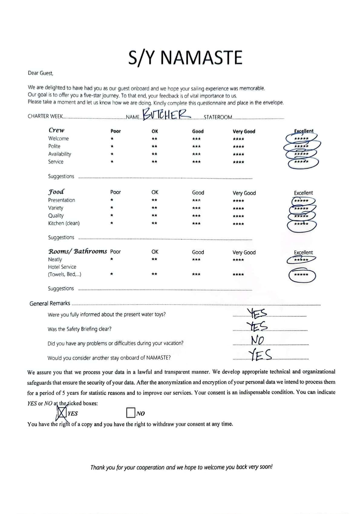 NAMASTE (SAMANA) guest review