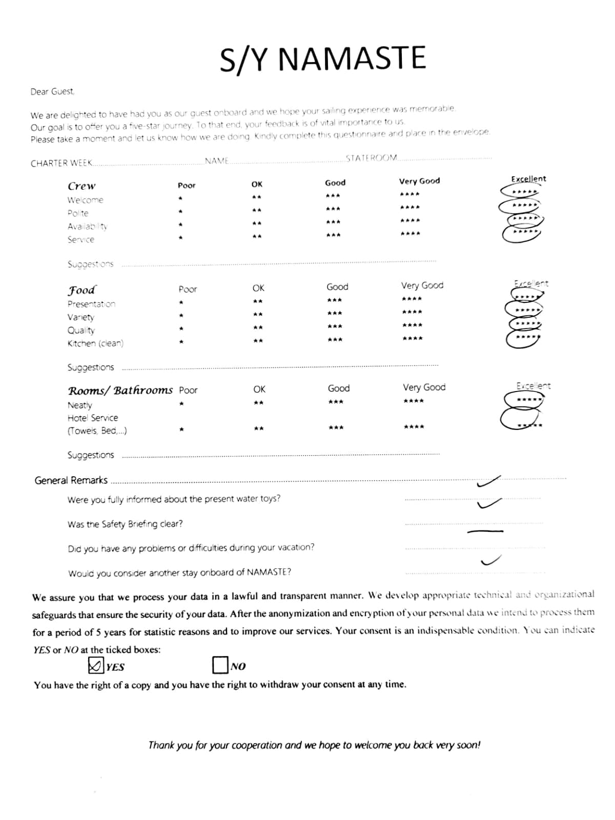 NAMASTE (SAMANA) guest review