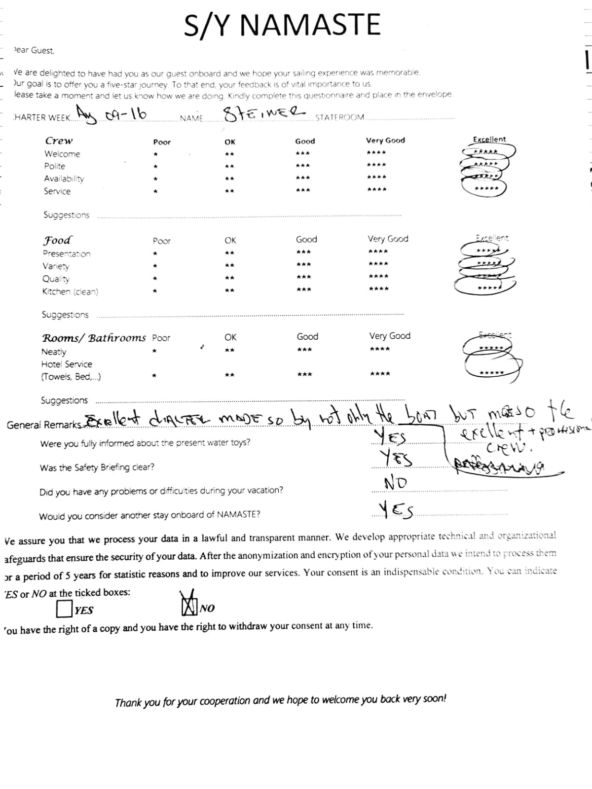 NAMASTE (SAMANA) guest review