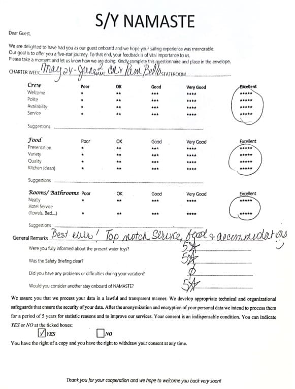 NAMASTE (SAMANA) guest review