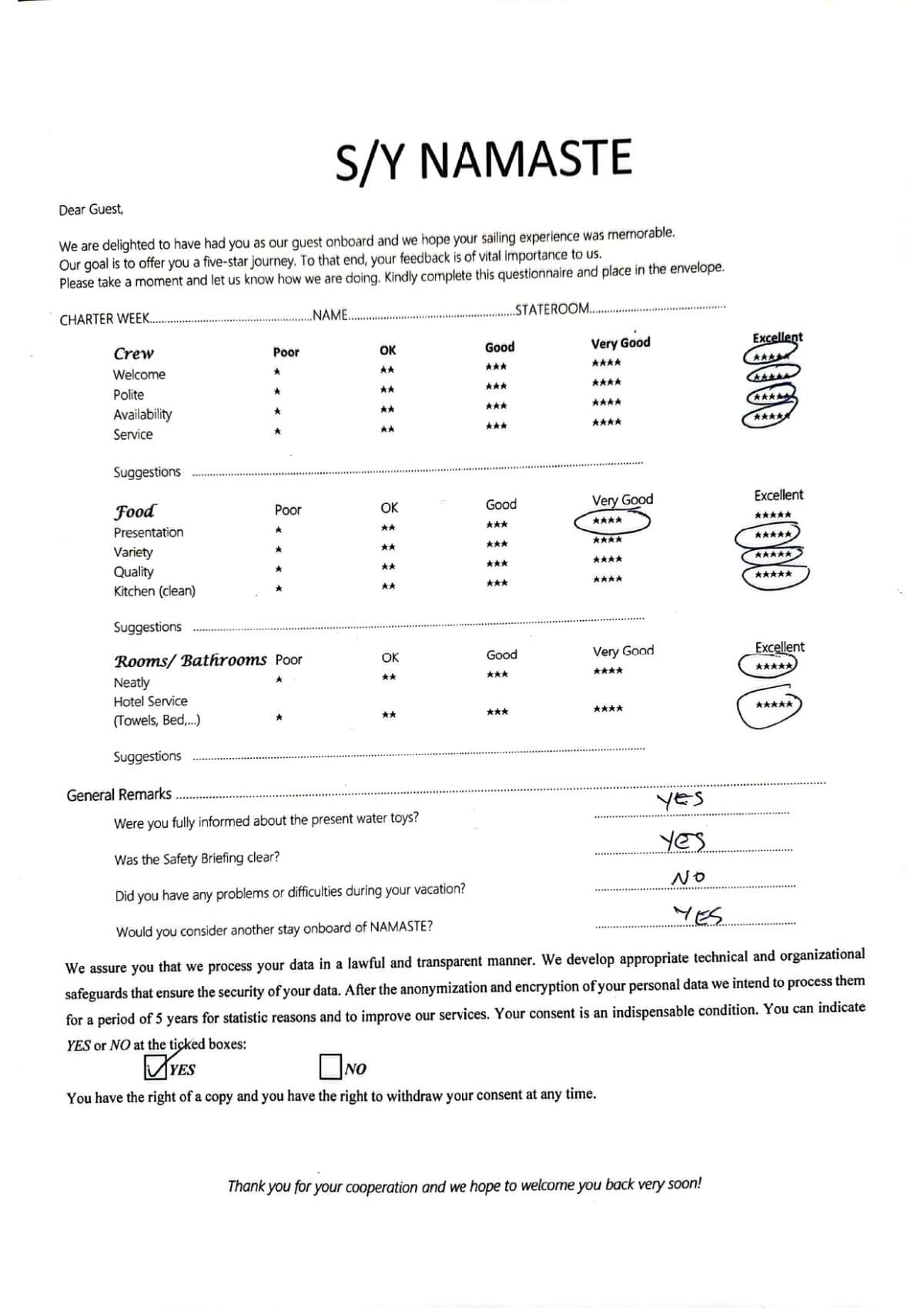 NAMASTE (SAMANA) guest review