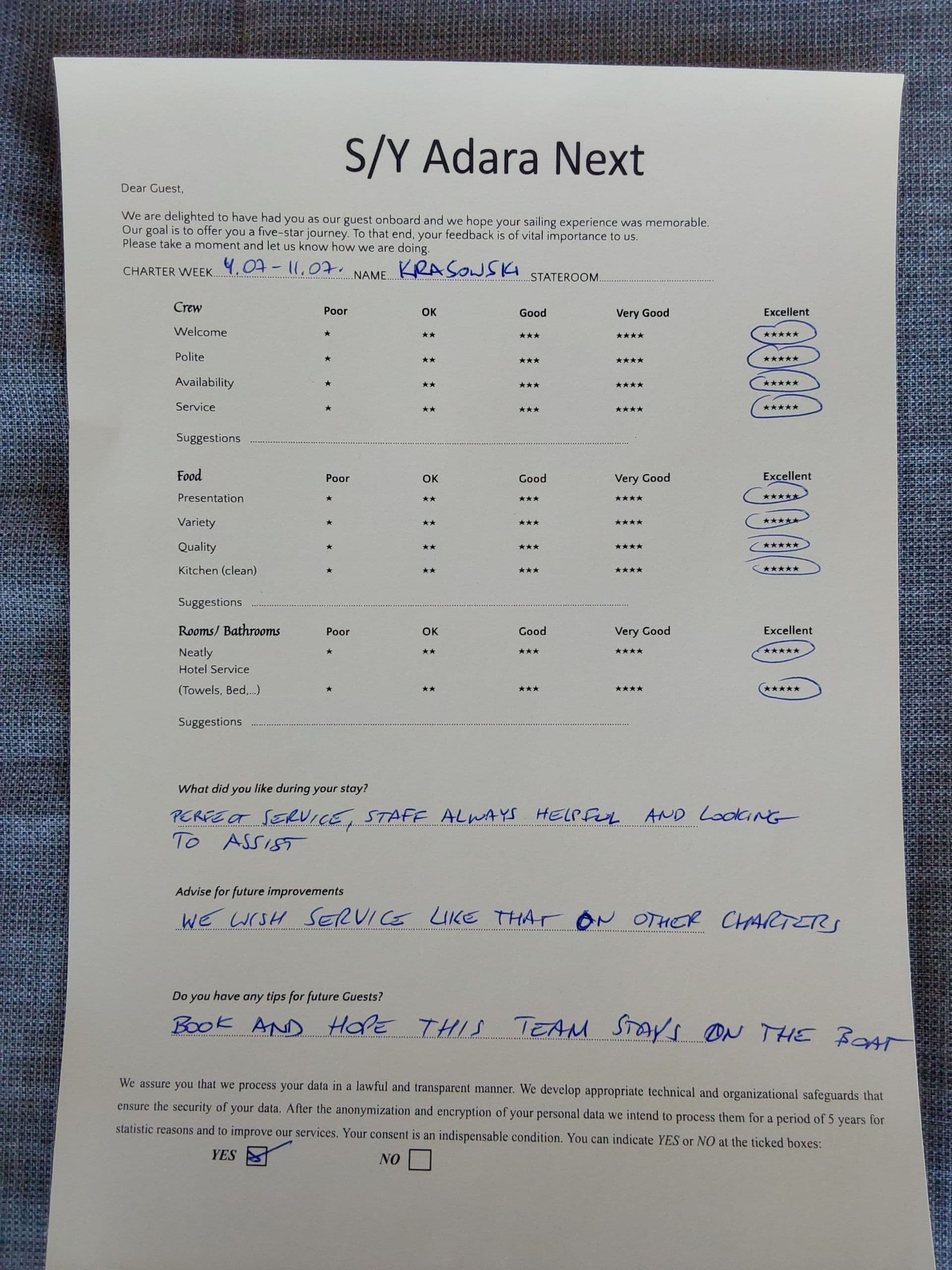 ADARA NEXT guest review