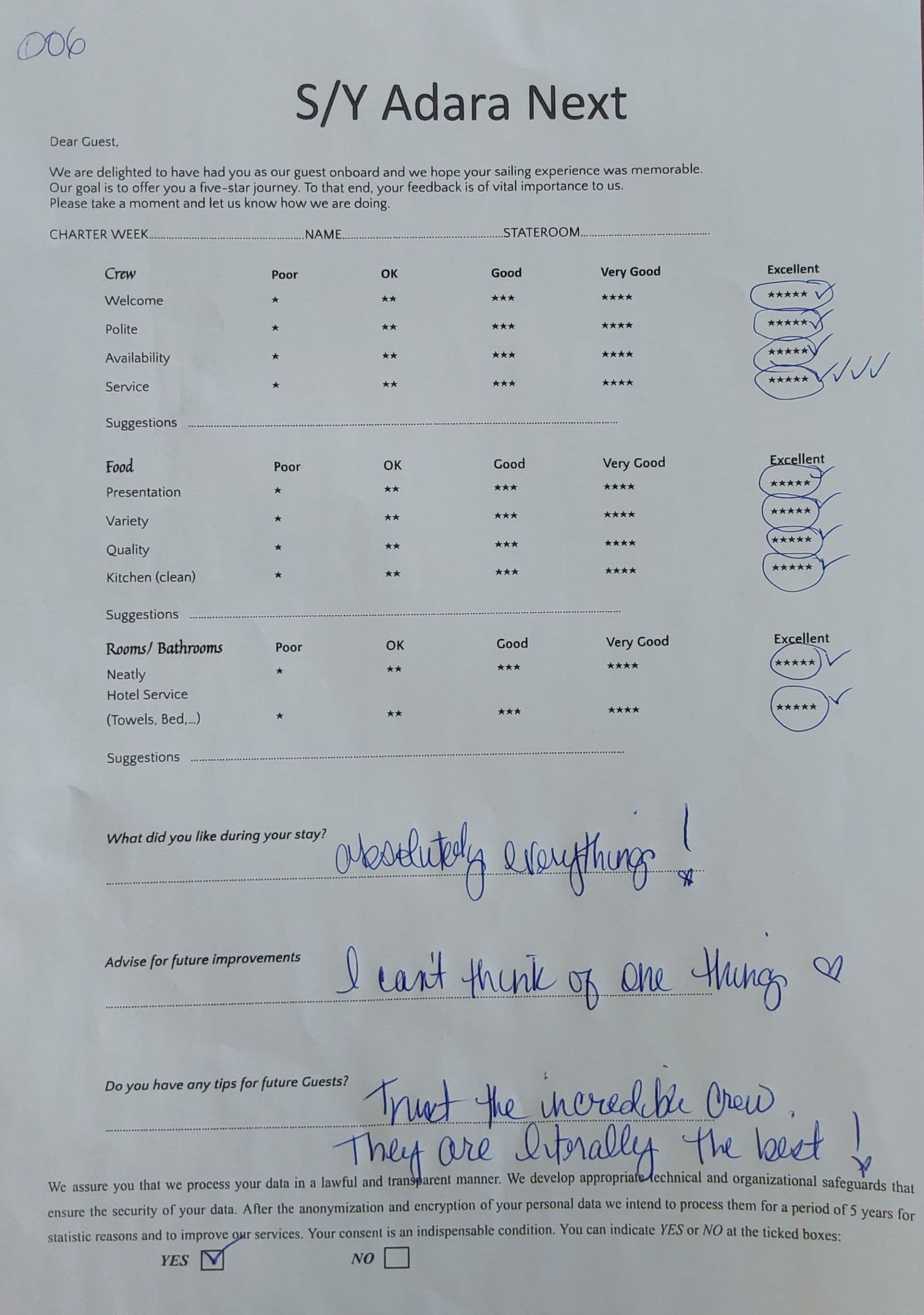 ADARA NEXT guest review