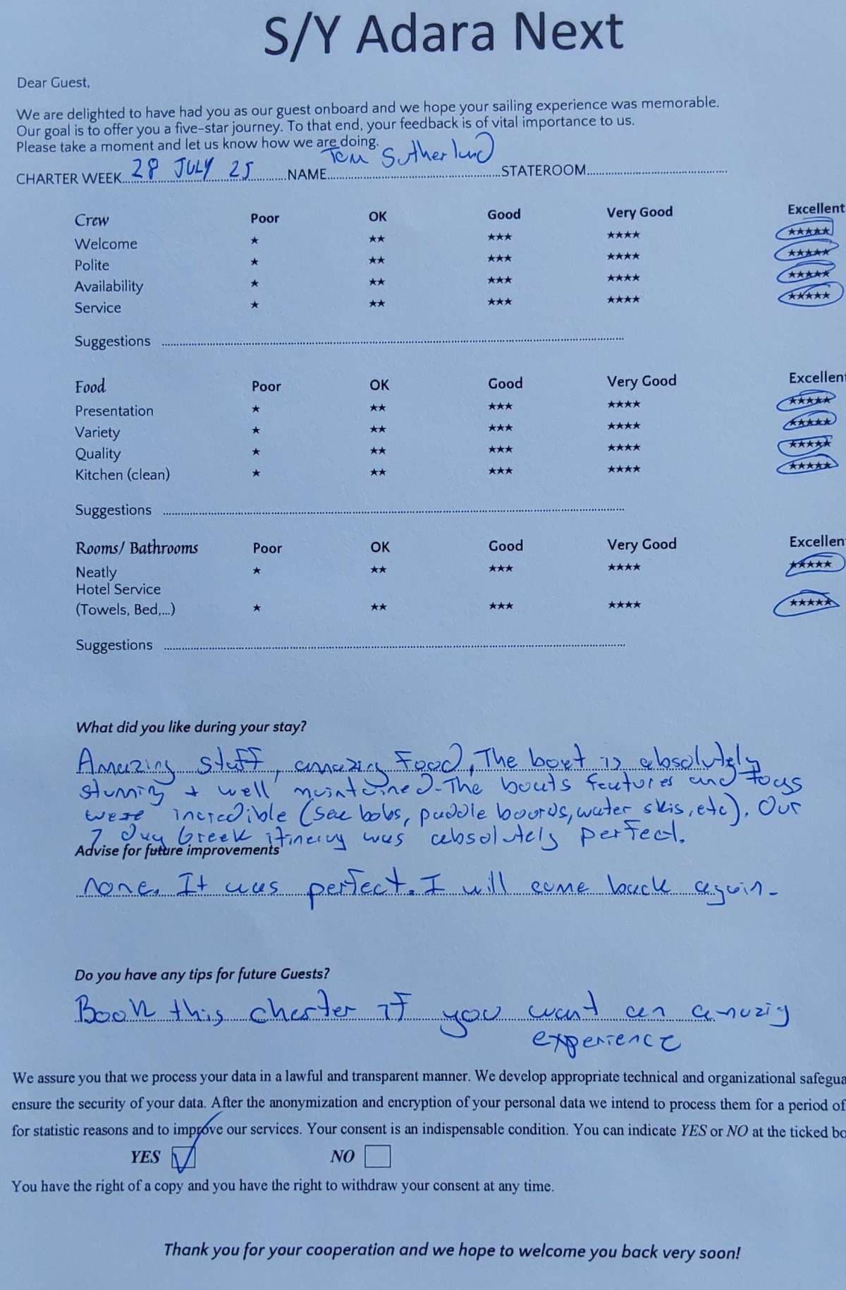 ADARA NEXT guest review