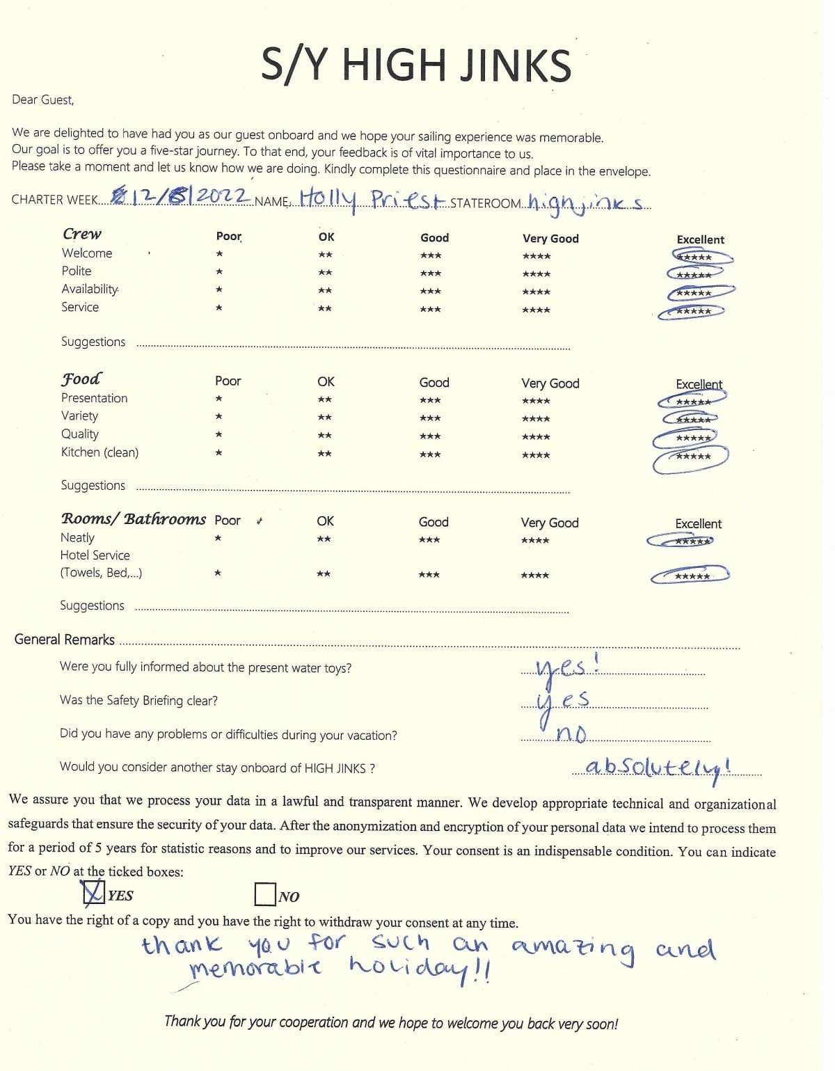 Highjinks guest review